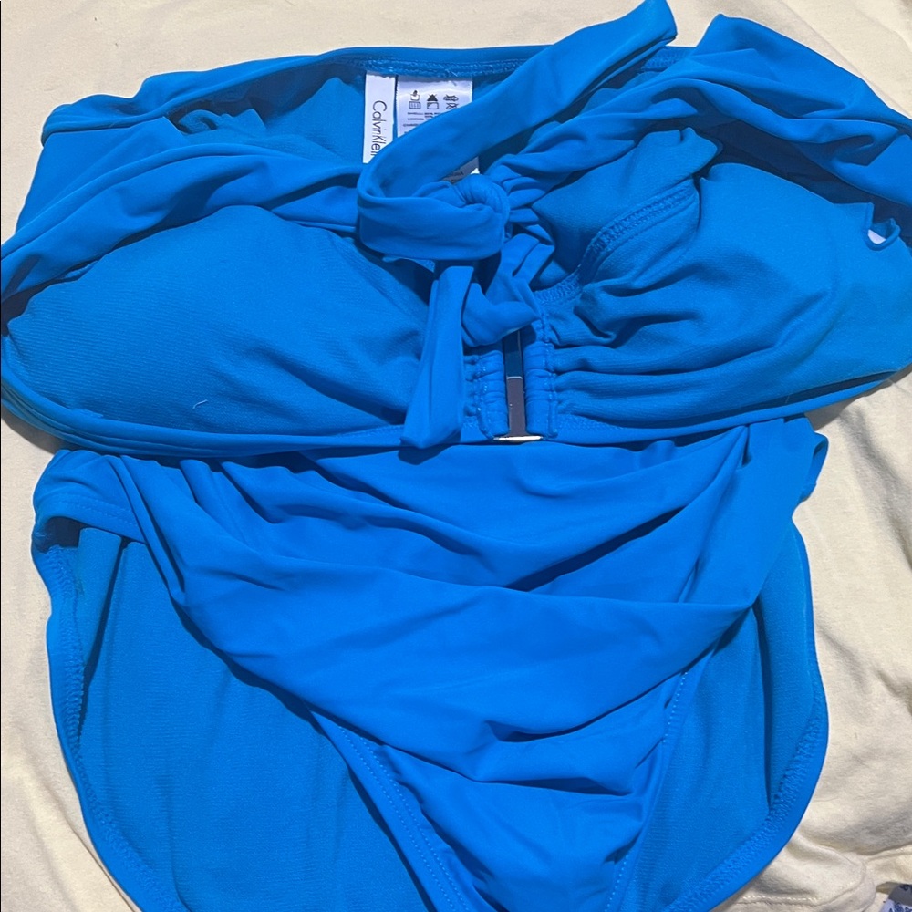 Calvin Klein Blue one piece swimsuit